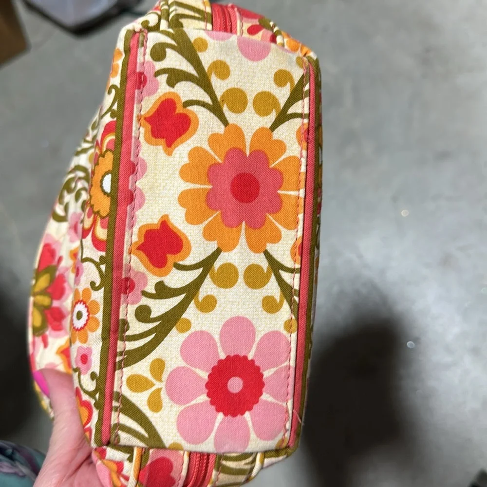 Vera Bradley Pocket Cosmetic Bag Folkloric Makeup Case Waterproof / Box‎ 21-1